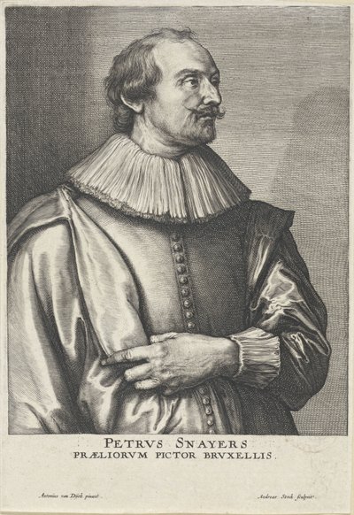 Portrait of Pieter Snayers by Andries Jacobsz Stock